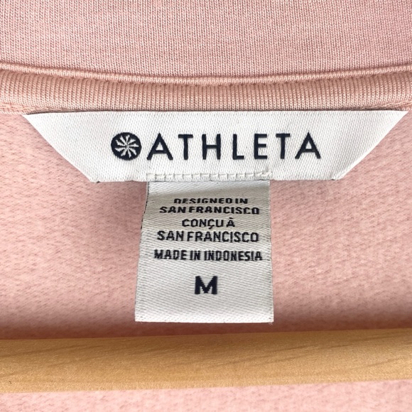 ATHLETA Purana Pink V-Neck Wrap Sweatshirt - Picture 7 of 9